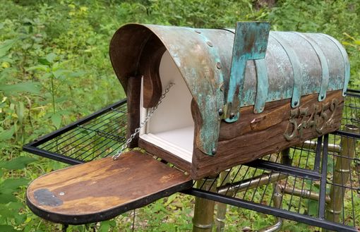 Custom Made Rustic Mailbox With The Copper Roof