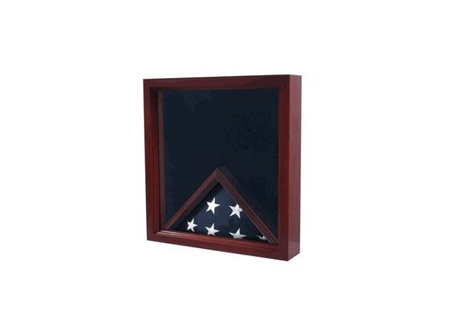 Custom Made Fireman Flag And Medal Display Box - Medal Presentation Box