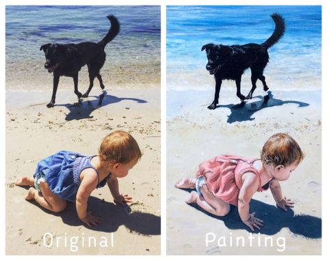 Custom Made Canvas Painting/Portrait From Your Photo - Various Sizes