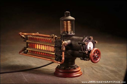 Custom Made The Photonic Siphuncle Primary: A Hand-Made Steampunk Styled Lamp