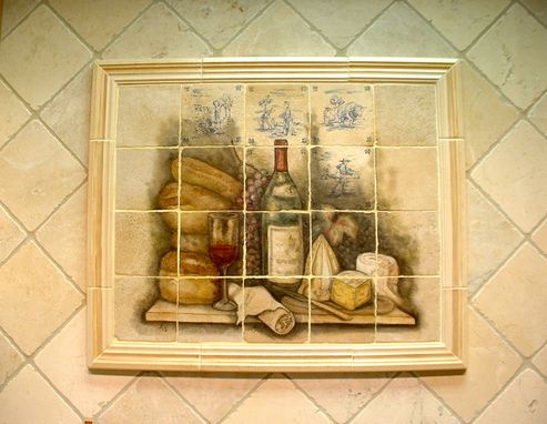 Custom Made Old World Style Tile Mural