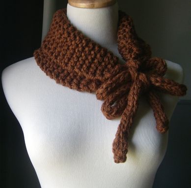 Custom Made The Choclee - Knit Cowl/Neckwarmer - Soft And Snuggly In Chocolate Brown