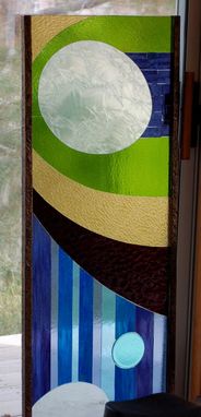 Custom Made Glass Mosaic Over Tempered Glass - Freestanding Sculpture