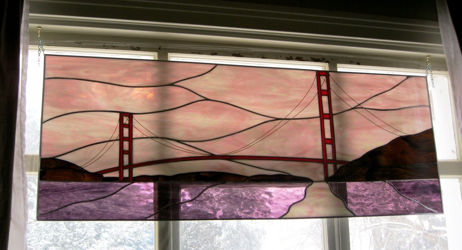 Hand Made Stained Glass Panel- San Francisco By Glass Kissin' Creations ...