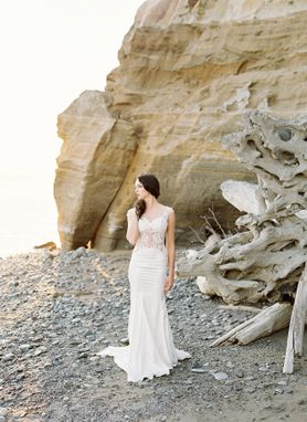 Custom Made Sheath Lace Wedding Dress (Style #Ss16314)