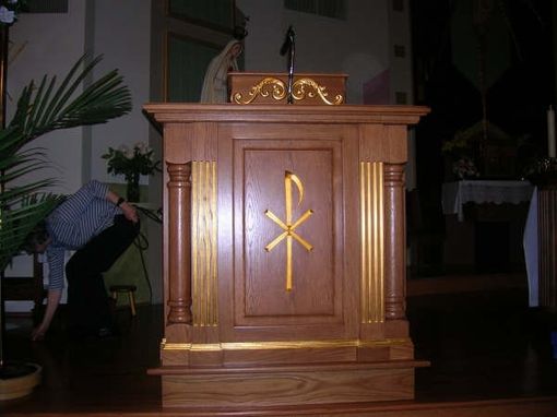 Custom Made Church Podium Carvings & Scroll Relief Moldings