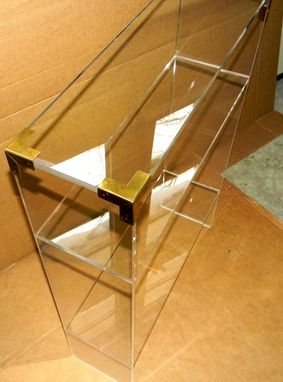 Custom Made The Brass Accent Console Table With Shelves