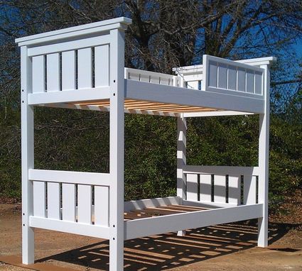 Custom Made Modified Twin Xl Over Twin  Xl Bunk Bed Painted White