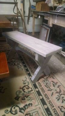 Custom Made Pickled Pine 3 Foot Bench