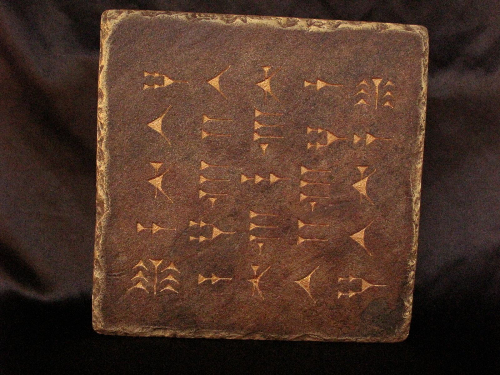 Hand Made Sator Square Cuneiform Tablet. by Custom biblical Engraving. |  