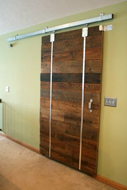 Custom Made Sliding Reclaimed Barn Wood Door