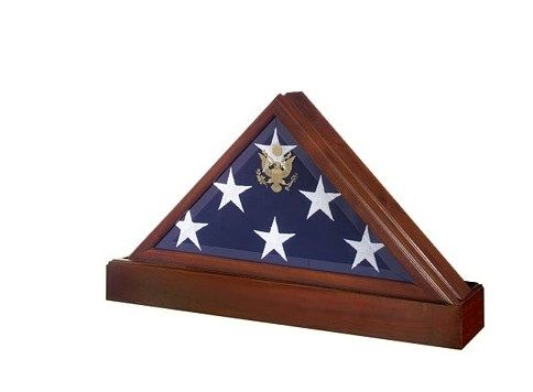 Custom Made American Flag Display Case Pedestals - Us Flags Frame