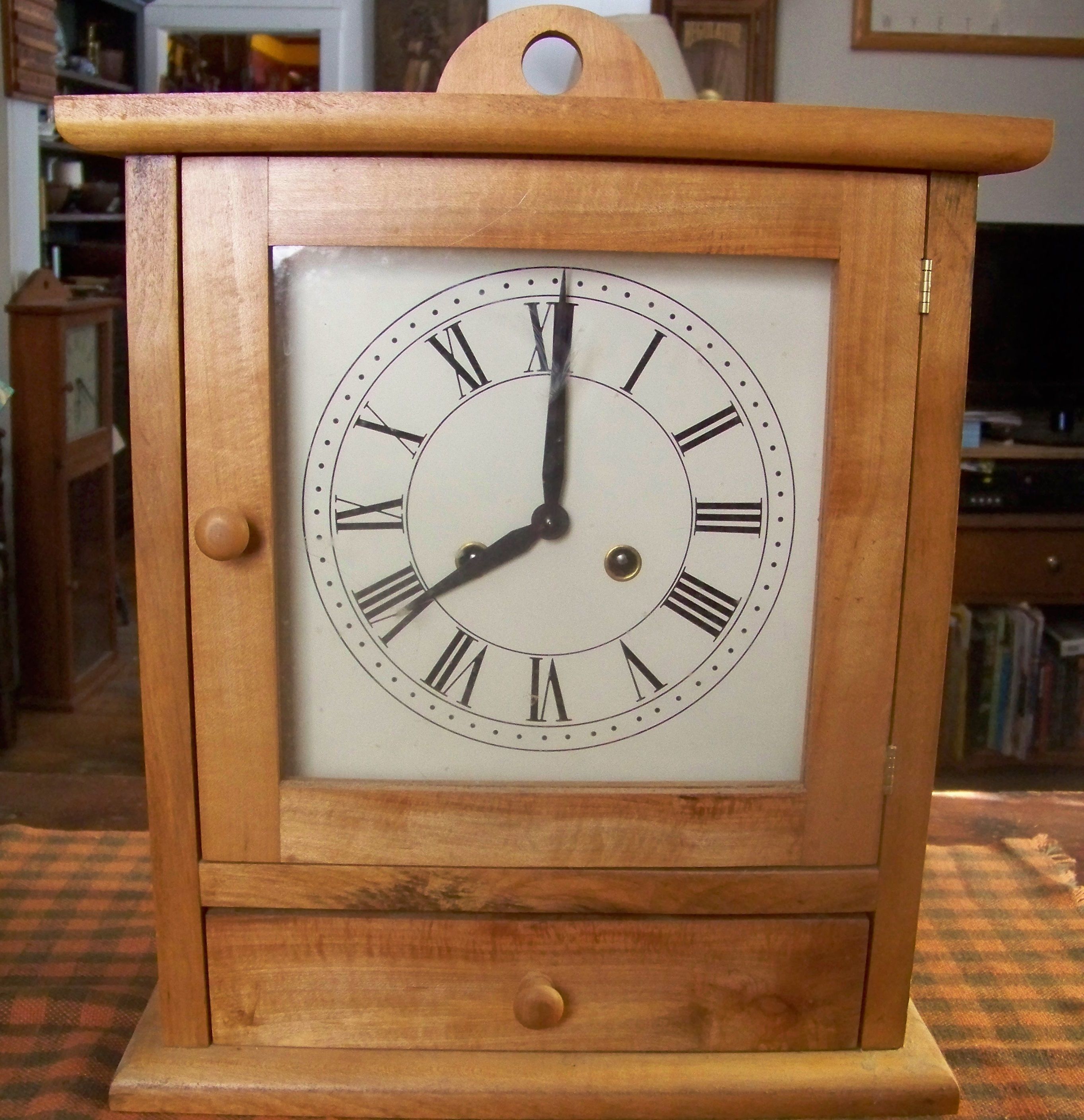 Buy a Handmade Shaker Drawer Clock, made to order from 