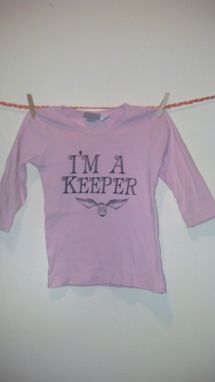 Custom Made Sale Harry Potter Inspired I'M A Keeper And Golden Snitch Longsleeve Shirt