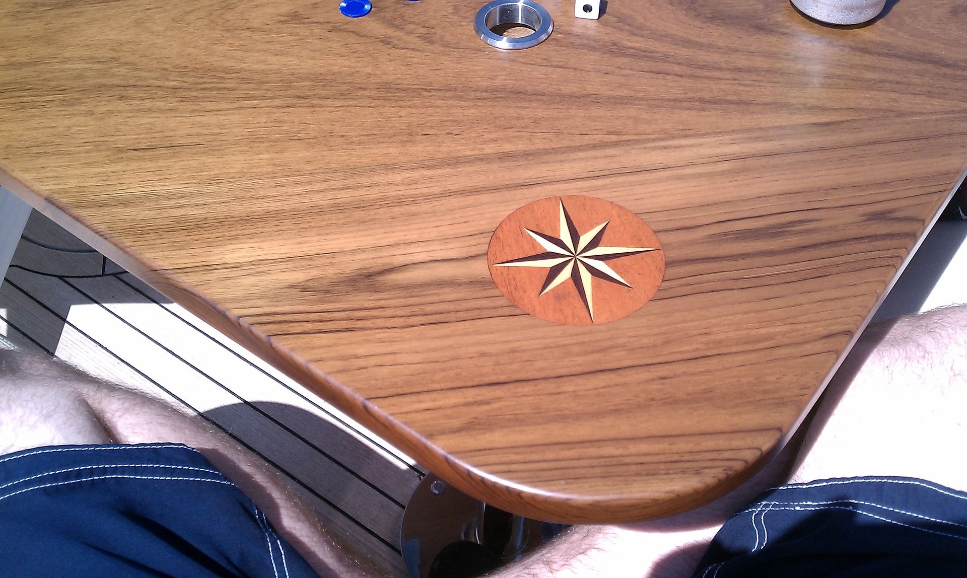 Handmade Teak Yacht Table by Vail Custom Woodworking