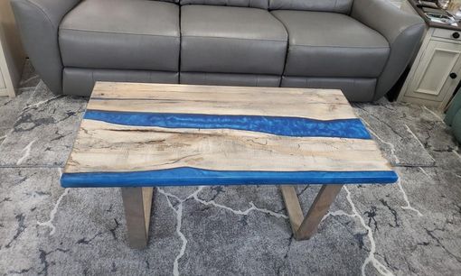 Custom Made Spalted Maple River Coffee Table