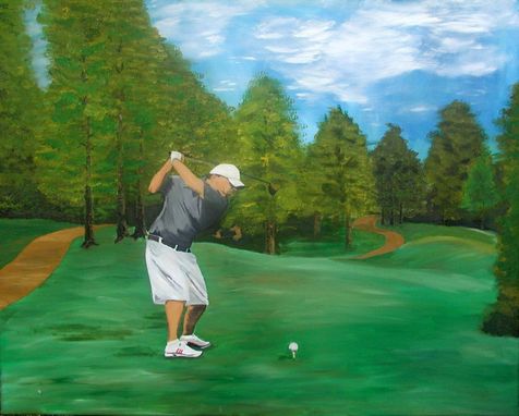 Custom Made Golf Oil Portrait