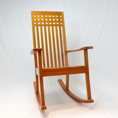 Custom Made Modern Cherry Rocking Chair