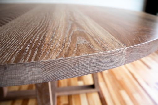 Custom Made "Milk & Honey" Round White Oak Dining Table