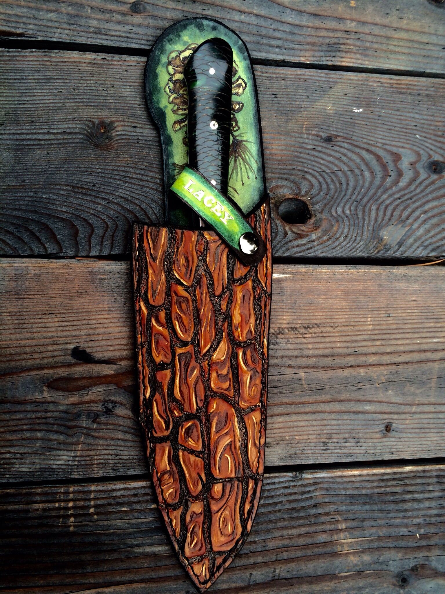 Buy Custom Made Leather Chef Knife Protective Sheath, made to order from  Saxon Leather art