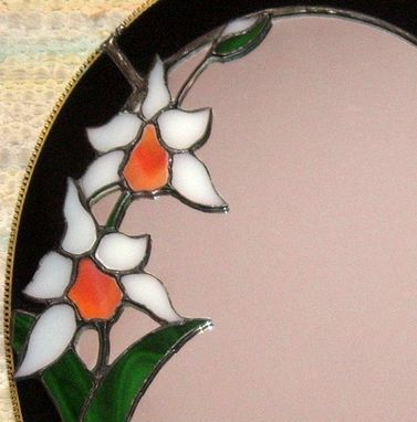 Custom Made Orchid Oval Mirror
