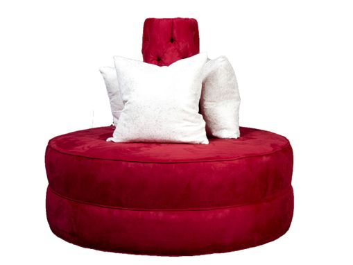 Custom Made Small Round Circle Settee Sofa Couch In Microfiber