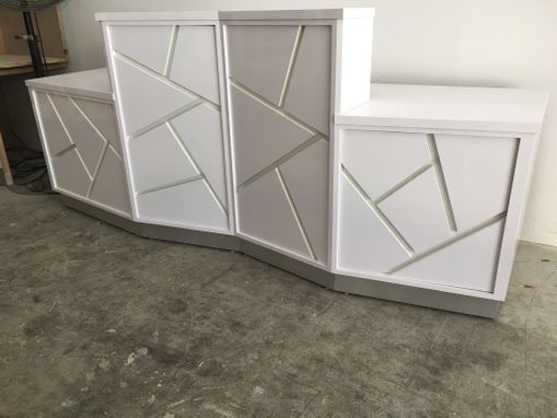 Buy A Hand Made Modern White Mosaic Faced Reception Desk Made To