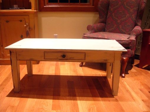 Custom Made Antiqued Pine/Poplar Coffee Table