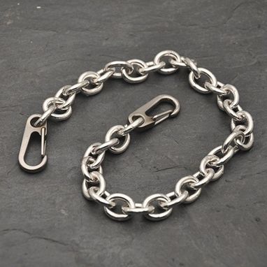 Custom Made Custom Large Link Sterling Silver Wallet Chain