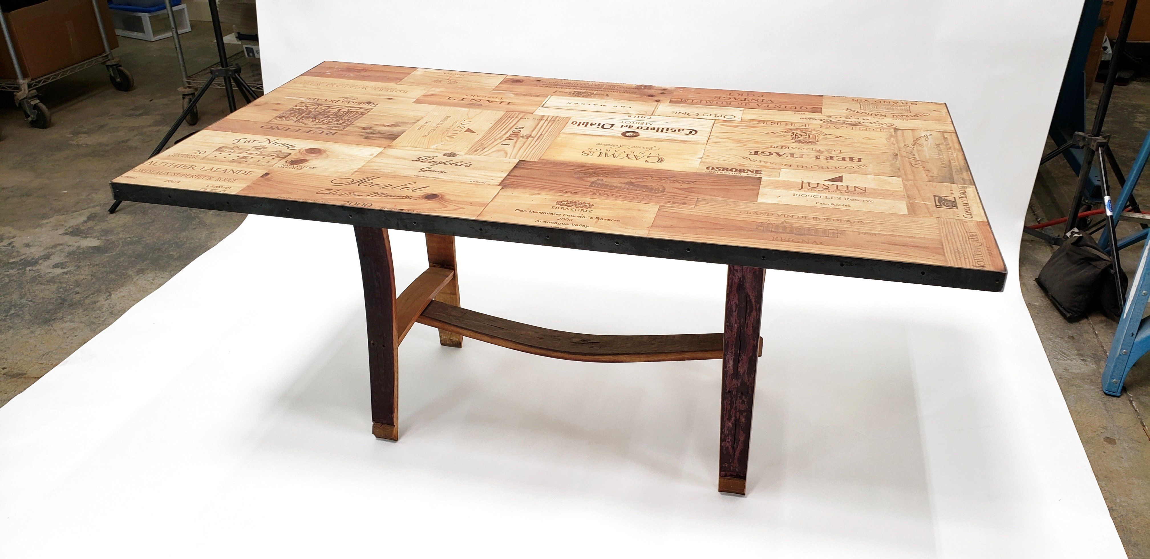 Handmade Wine Crate Dining Table Tafla Made From Reclaimed Wine