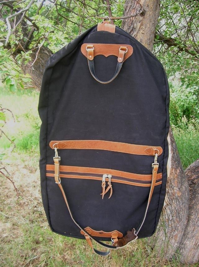 Hand Made Western Garment Bag Buffalo Leather by Buckaroousa