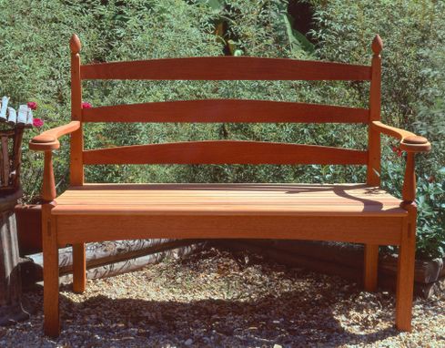 Custom Made Mahogany Garden Bench