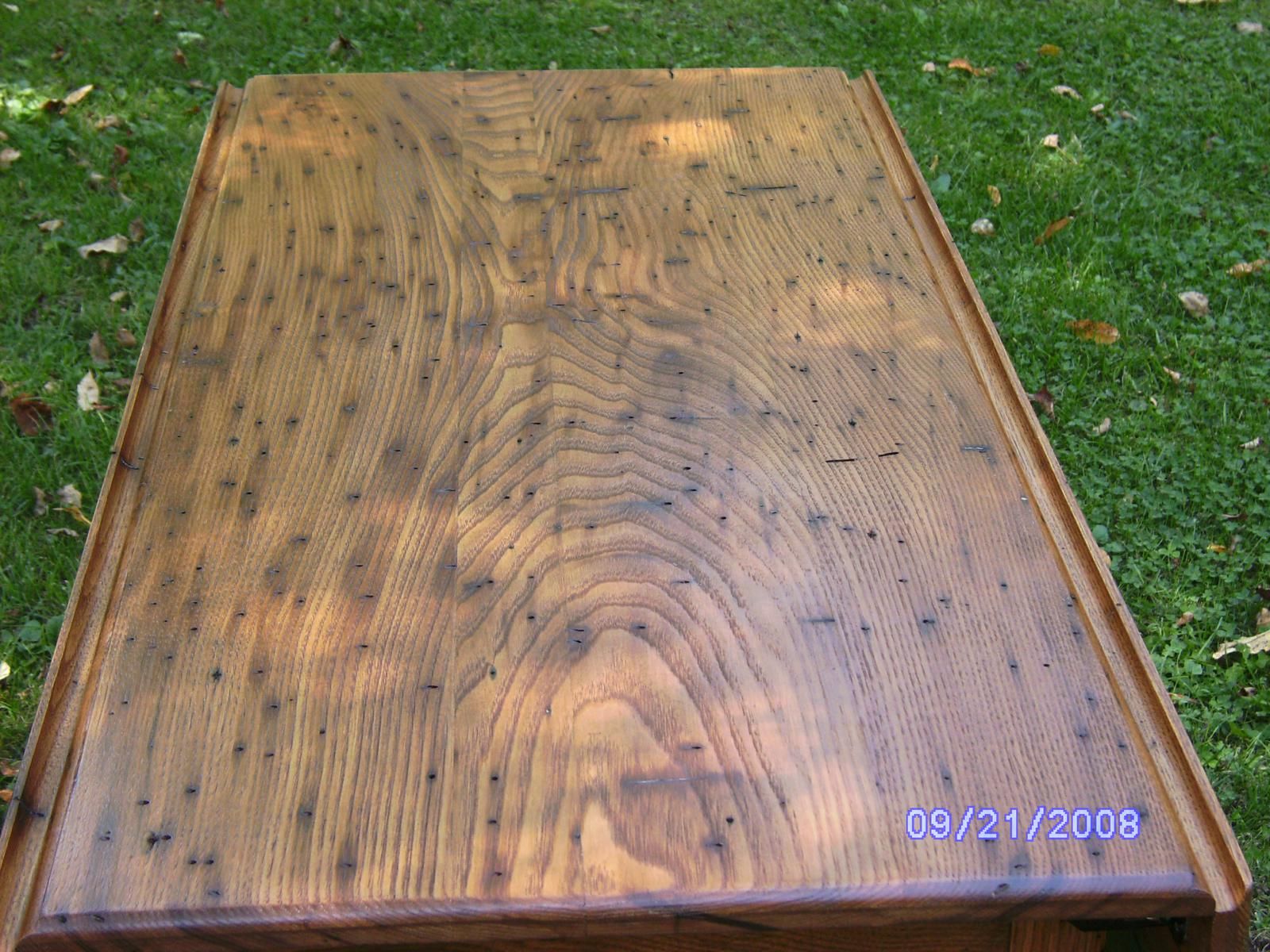 Custom Made Wormy Chestnut Drop Leaf Table By Short Mtn Wood Works
