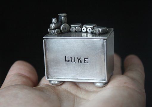 Custom Made Sterling Silver Treasure Box For Child, Baby, Wedding