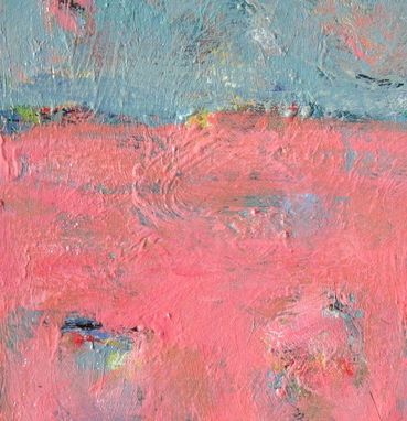Custom Made Pink Abstract Original Acrylic Painting On Canvas, 24" X 24"