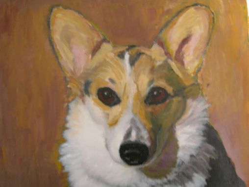 Custom Made Custom Dog Pet Portrait Of Dakota, A Pembroke Welsh Corgi