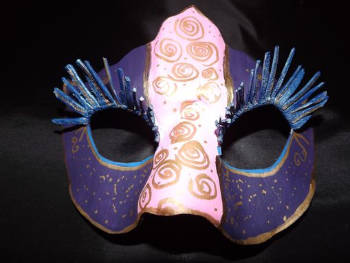 Custom Made Custom Request For Handmade Leather Mardi Gras Mask For His "Princess"