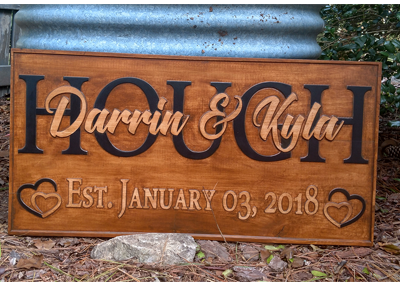 Custom Made Decorative Carved Signs