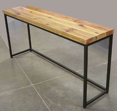 Custom Made Reclaimed Lumber Sofa Table