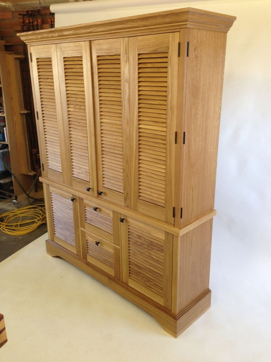Custom Media With Louver Doors by John Callentine Woodworking
