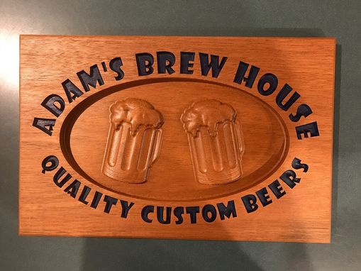 Custom Made Carved Beer Mug Sign