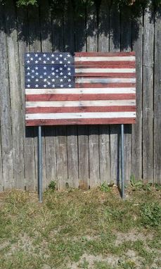 Custom Made American Flag Made Out Of Pallets