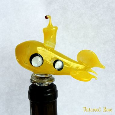 Custom Made Submarine Wine Stopper Glass Statue