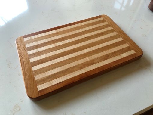 Custom Made Cherry And Maple Edge Grain Cutting Board