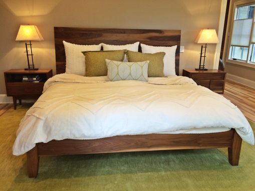 Custom Made Walnut King Size Bed