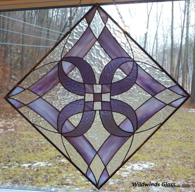 Custom Made Abstract Diamonds In Stained Glass