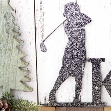 Custom Made Personalized Golf Name Sign, Boy Golfer, Metal Wall Art, Golf Sign, Metal Sign, Custom Sign