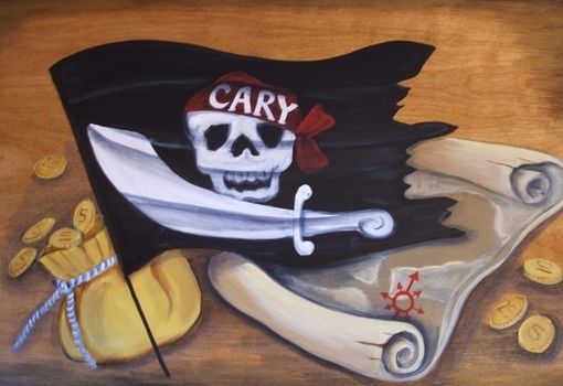 Custom Made Wooden Pirate Toy Box