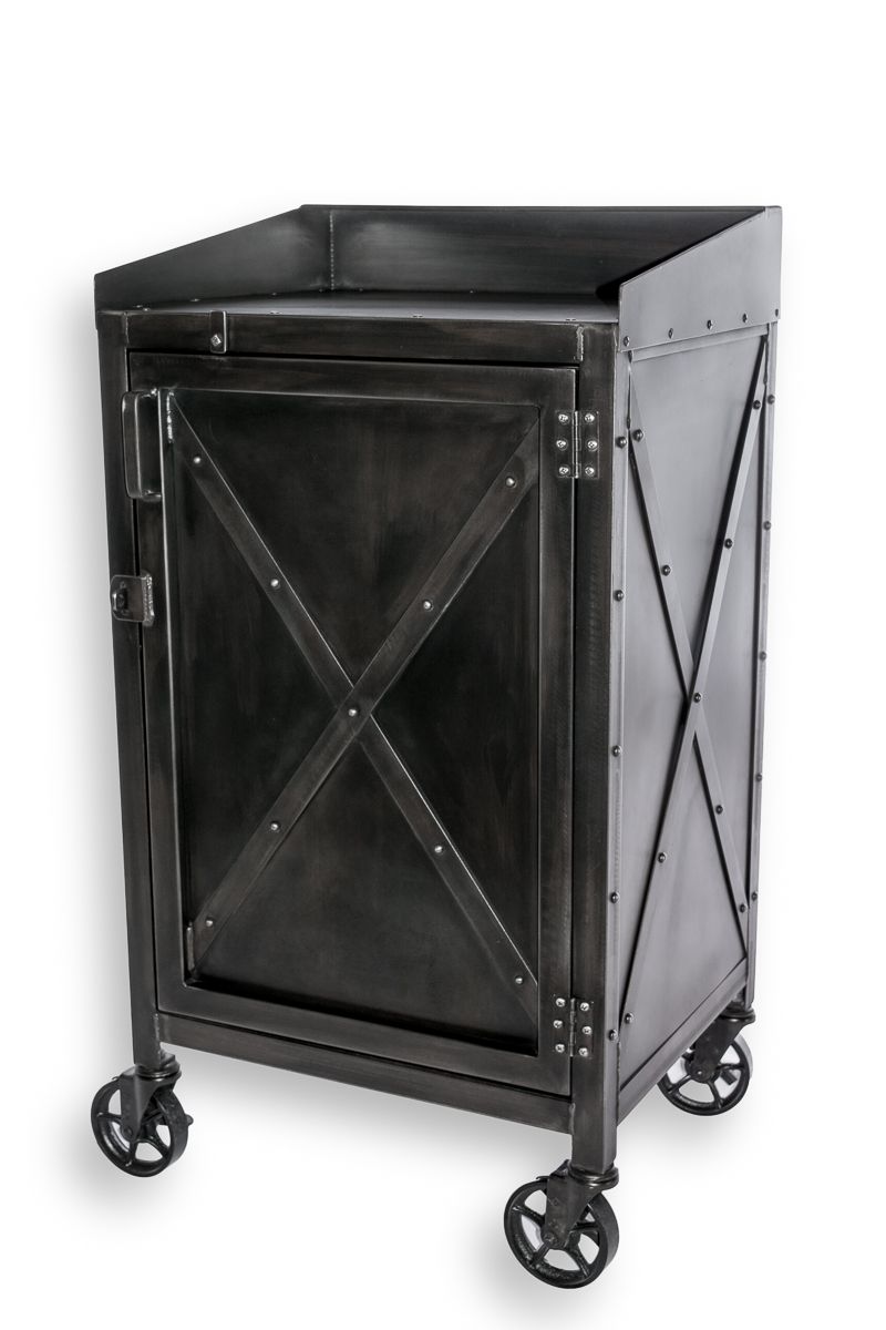 Hand Made Reclaimed Oak And Steel Hostess Stand / Restaurant Furniture