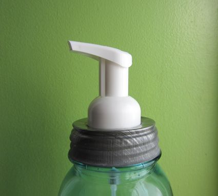 Custom Made Mason Jar Foaming Soap Dispenser Lid